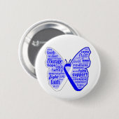 ALS Ziektebewustmaking Butterfly Ribbon Ronde Button 5,7 Cm (Voorkant /achterkant)