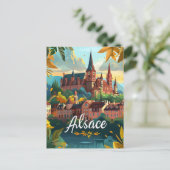 Alsace France Briefkaart (Staand voorkant)