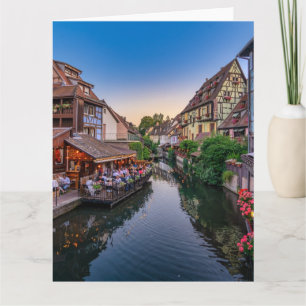 Alsace France Flower Water Canal Kaart