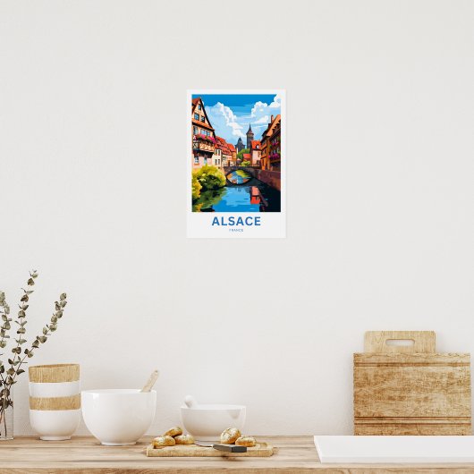 Alsace Frankrijk Reisprint Poster (Keuken)