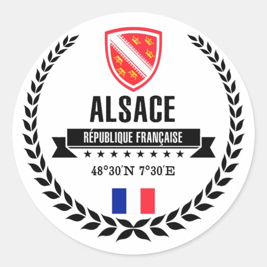 Alsace Ronde Sticker (Voorkant)