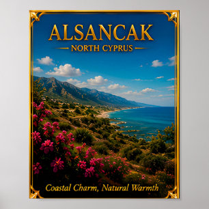 Alsancak Noord-Cyprus Kust Natuur Reis Poster