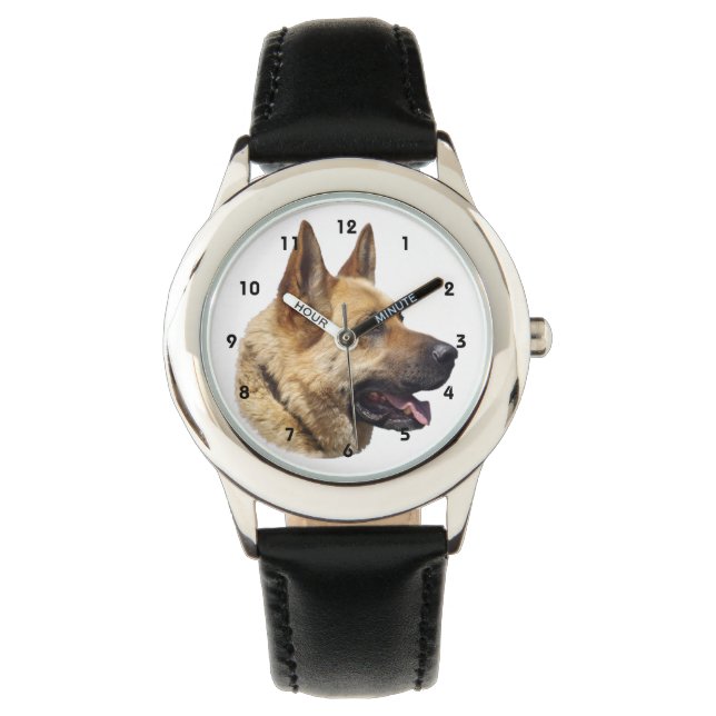 Alsatian German shepherd dog Horloge (Voorkant)