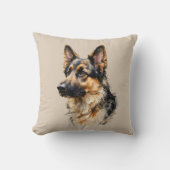 Alsation German Shepard Dog Art Cushion Kussen (Voorkant)