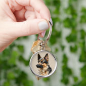 Alsation German Shepard Dog Art Design  Sleutelhanger (Hand)