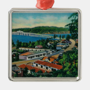 Alsea Bay Bridge in Waldport, Oregon Metalen Ornament