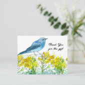 Alsem Bedankt voor Geschenk Blauw vogeltje (Staand voorkant)