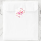 Alsjeblieft Donut Touch - Grappige Roze Donut Ronde Sticker (Tas)
