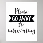 Alsjeblieft, ga weg, ik ben bezig met het introver poster (Voorkant)
