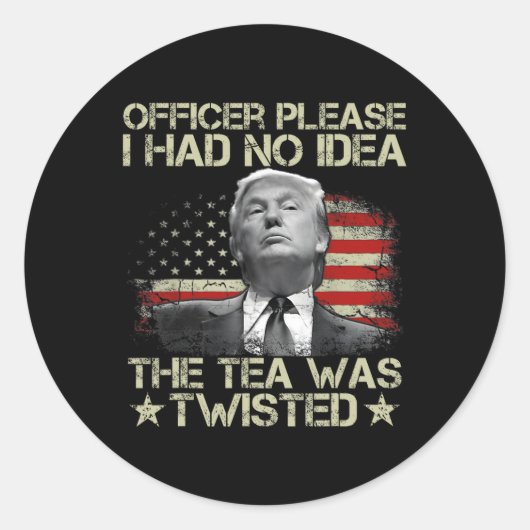 Alsjeblieft, ik had geen idee dat de thee de Ameri Ronde Sticker (Voorkant)