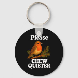 Alsjeblieft Kauw Stillere Vintage Vogel Groovy Ont Sleutelhanger
