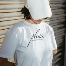 "Alsjeblieft niet dansen op tafels" Quote Shirt