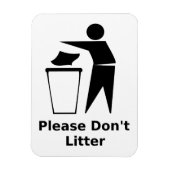 Alsjeblieft niet Nest: Klassiek zwart en wit Magneet (Verticaal)