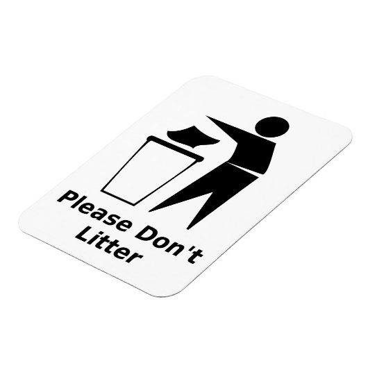 Alsjeblieft niet Nest: Klassiek zwart en wit Magneet (Linkerzijde)