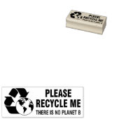 Alsjeblieft, Recyclen me, er is geen Planet B. Rubberstempel (Gestempeld)