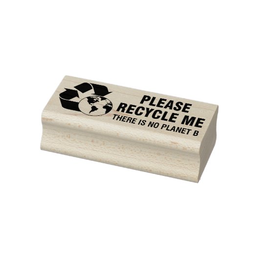 Alsjeblieft, Recyclen me, er is geen Planet B. Rubberstempel (Stempel)