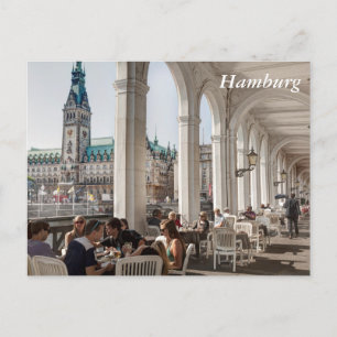 Alsterarkaden, Hamburg, Duitsland Briefkaart