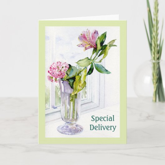 Alstroemeria Flowers 5x7 Folded Kaart (Voorkant)