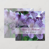 Alstroemeria Lily Wedding Invitation Kaart (Voorkant / Achterkant)