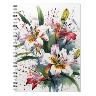 Alstroemeria - Watercolor bloemen Notitieboek