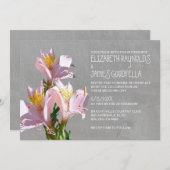 Alstroemeria Wedding Invitations Kaart (Voorkant / Achterkant)