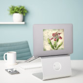 Alstromeria bloemen sticker (Laptop op bureau)