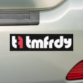 Alt-Logo voor teamvrijdag Bumpersticker (Op auto)
