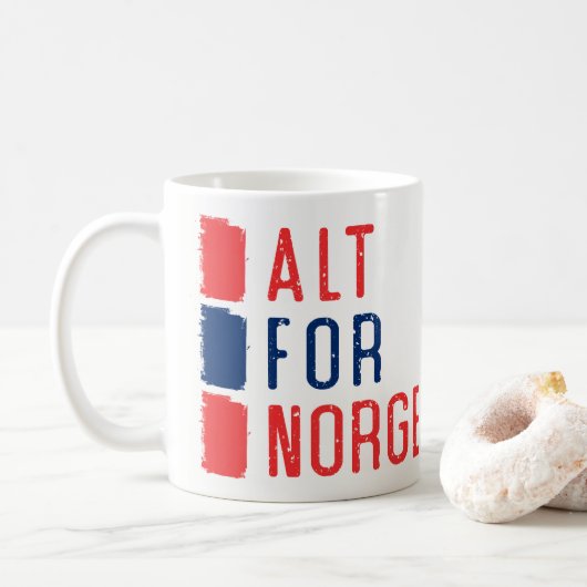 Alt pour Norge, Mug norvégien de devise (Avec donut)