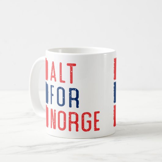 Alt pour Norge, Mug norvégien de devise (Devant gauche)