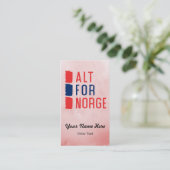 Alt Pour Norge Norwegian Motto Cartes de visite (Debout devant)
