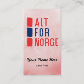 Alt Pour Norge Norwegian Motto Cartes de visite (Devant)