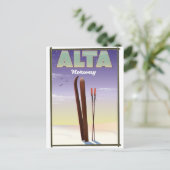 ALTA Norway skiposter Briefkaart (Staand voorkant)