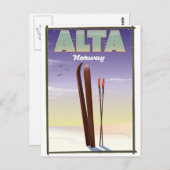 ALTA Norway skiposter Briefkaart (Voorkant / Achterkant)