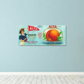 Alta Peach Label Canvas Afdruk (Insitu (Houten vloer))