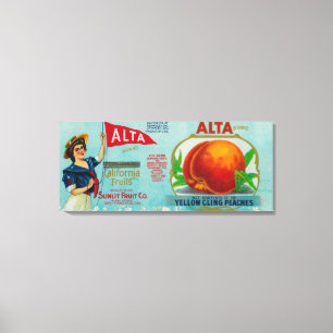 Alta Peach Label Canvas Afdruk