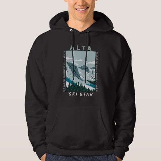 Alta Ski Area Winter Utah  Hoodie (Voorkant)