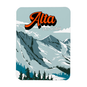 Alta Ski Area Winter Utah Magneet