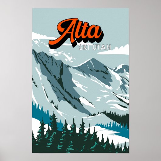 Alta Ski Area Winter Utah  Poster (Voorkant)