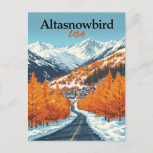 Alta Snowbird Ski Utah Bergen Briefkaart