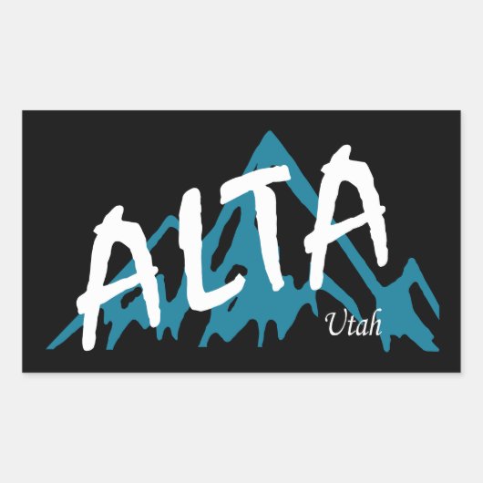 Alta Utah-gebergte Rechthoekige Sticker (Voorkant)