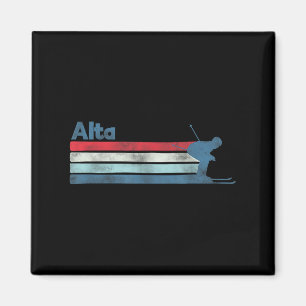 Alta Utah Retro Ski Magneet