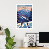 Alta Utah Ski Lift Mountain View Poster - Dramatic (Bureau à domicile)