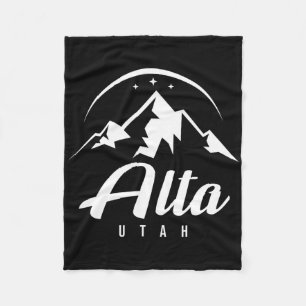 Alta Utah Ski Resort Skiën Snowboarding Fleece Deken