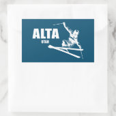 Alta Utah Skier Rechthoekige Sticker (Tas)