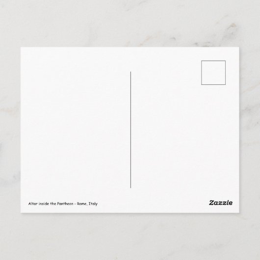 Altaar in het Pantheon - Rome, Italië Briefkaart (Achterkant)