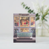 Altaar met het afschilderen van de Triptiek Briefkaart (Staand voorkant)