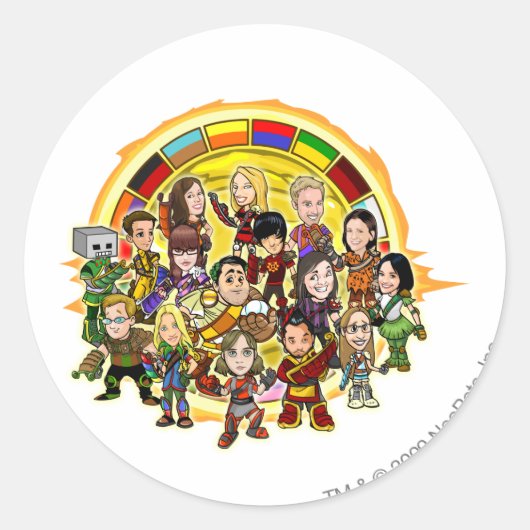 Altador Cup-groep Ronde Sticker (Voorkant)