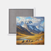 Altai Mountain Mongolië reizen Magneet (Voorkant / Achterkant)