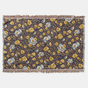 Altami Vintage Bloem Vogels Worpdeken – Elegant Deken