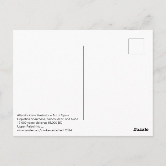 ALTAMIRA GROT (Spanje) art Briefkaart (Achterkant)